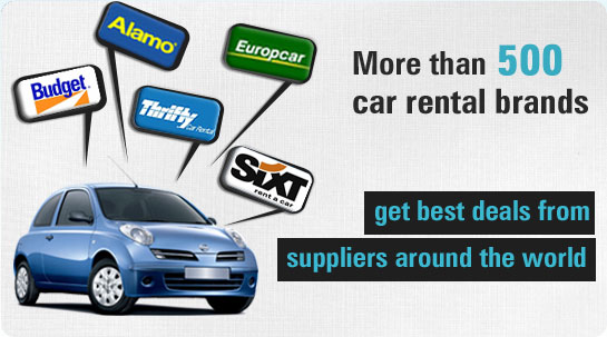 More than 500 car rental brands get best deals from suppliers around the world
